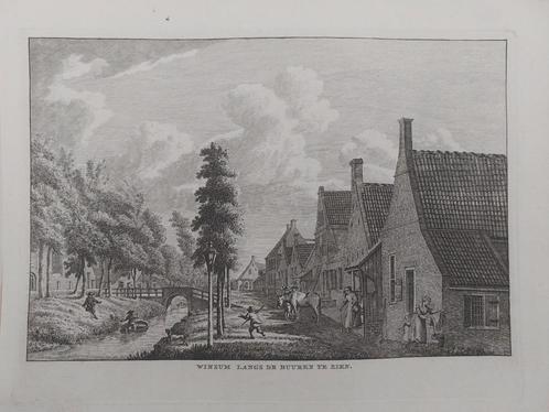 347 / Winsum langs de Buuren te zien Gravure uit 1790, Antiek en Kunst, Kunst | Etsen en Gravures, Ophalen of Verzenden
