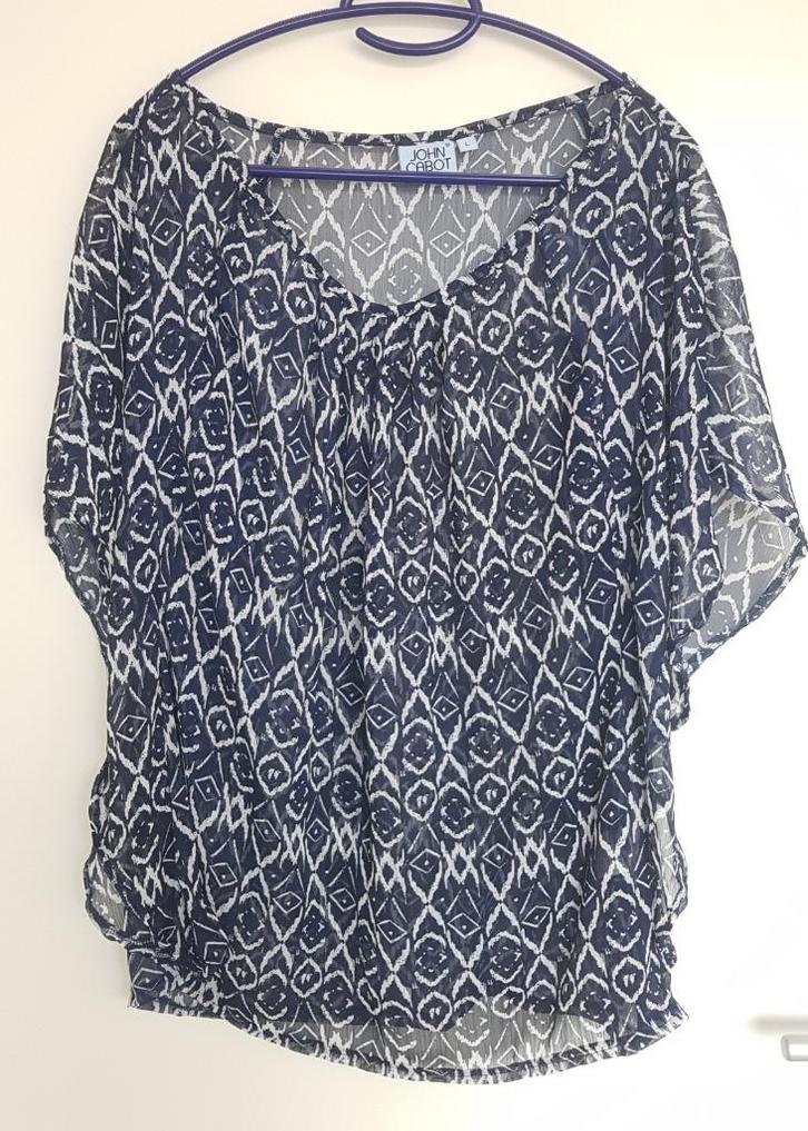 Tuniek / Blouse maat L merk John Cabot, Kleding | Dames, Blouses en Tunieken, Zo goed als nieuw, Maat 42/44 (L), Blauw, Ophalen of Verzenden