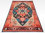 Persian Vintage Heriz carpet bright colours medall 162x230cm, 150 tot 200 cm, Ophalen of Verzenden, Crème, .