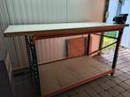 Zware werkbank 180x85 met stalen frame, Doe-het-zelf en Verbouw, Werkbanken, Ophalen of Verzenden, Zo goed als nieuw, 170 cm of meer