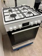 Witte Fornuis Bosch - Werkt Goed - Schoon - Elektrische Oven, Ophalen, Gebruikt, Minder dan 85 cm, 4 kookzones