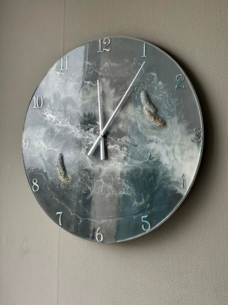 Wandklok / Wall clock 60cm Handmade, Ophalen, Nieuw, Wandklok
