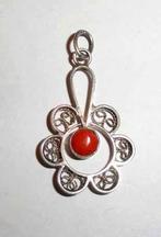 Hanger bloedkoraal zilver Bloem, Overige kleuren, Verzenden, Zo goed als nieuw, Bloem of Plant