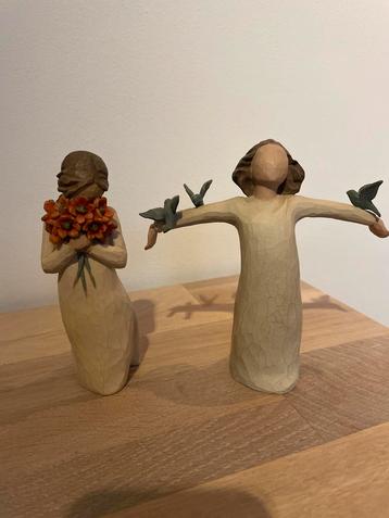 Willow Tree Beeldjes - Happiness & Surrounded by Love beschikbaar voor biedingen