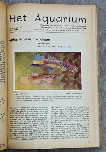 HET AQUARIUM 1948-49 JAARGANG 19 TERRARIUM INSECTARIUM beschikbaar voor biedingen