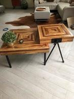 2 leuke salontafels 50x50 en 70x70, Huis en Inrichting, Gebruikt, 50 tot 100 cm, Vierkant, Minder dan 50 cm