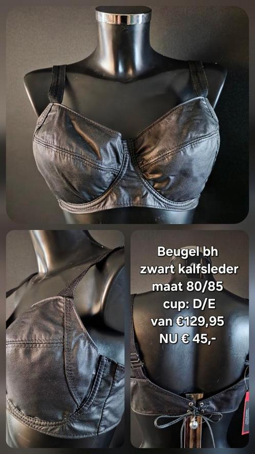 Nieuwe beugel bh van echt leder!! Kinky.Fetish.BDSM.Bondage, Kleding | Dames, Ondergoed en Lingerie, BH, Zwart, Ophalen of Verzenden
