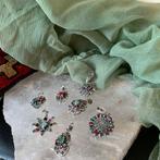 Robijn smaragd spinel hanger beschermt geluk liefde passie, Ophalen of Verzenden, Nieuw, Zilver, Met edelsteen