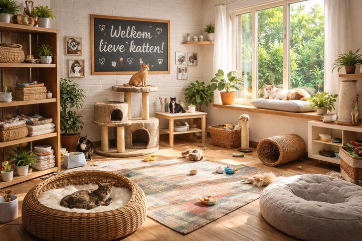 Kattenoppas plekje vrij, Dieren en Toebehoren, Kattenspeelgoed, Ophalen of Verzenden