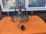 IJZEREN  KROONLUCHTER  VOOR   6  KAARSEN, Huis en Inrichting, Lampen | Kroonluchters, Ophalen, Zo goed als nieuw, Metaal