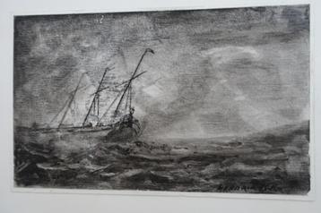 Schilderwerkje Hendrik Lek 15.5 x 10 cm. beschikbaar voor biedingen