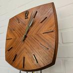SALE Vintage Deens design teak messing Wandklok Klok, Wandklok, Ophalen of Verzenden, Zo goed als nieuw, X