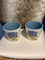 2 hortensia bloempotjes van Jet, Huis en Inrichting, Keuken | Servies, Ophalen of Verzenden, Zo goed als nieuw, Overige stijlen