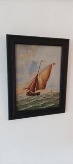 Schilderij van zeilboot op zee, Ophalen of Verzenden