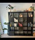 Zwarte Ikea Kallax kast met 4 deuren, Huis en Inrichting, Kasten | Boekenkasten, Ophalen, Overige materialen, 150 tot 200 cm, Zo goed als nieuw