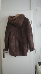 Bruine Damesjas met Bontkraag, Ophalen of Verzenden, Gedragen, Maat 38/40 (M), Bruin