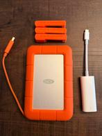 LaCie Rugged 2TB + Apple Thunderbolt 3 naar 2 Adapter, Computers en Software, Harde schijven, Thunderbolt, Gebruikt, HDD, Ophalen of Verzenden