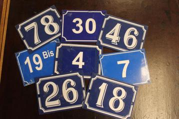 Brocante - Serie Franse huisnummers! beschikbaar voor biedingen