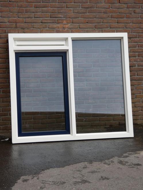 kunststof raamkozijnen (140 cm x 159 cm) HxB, Doe-het-zelf en Verbouw, Glas en Ramen, Gebruikt, Gevelraam of Ruit, 120 tot 160 cm