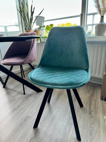 Eetkamerstoel stoel fluweel velvet blauw groen loods5 petrol beschikbaar voor biedingen