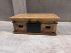 Salontafel van Mangohout | Robuust design | HUUS Outlet, Gebruikt, 100 tot 150 cm, Metaal, Minder dan 50 cm