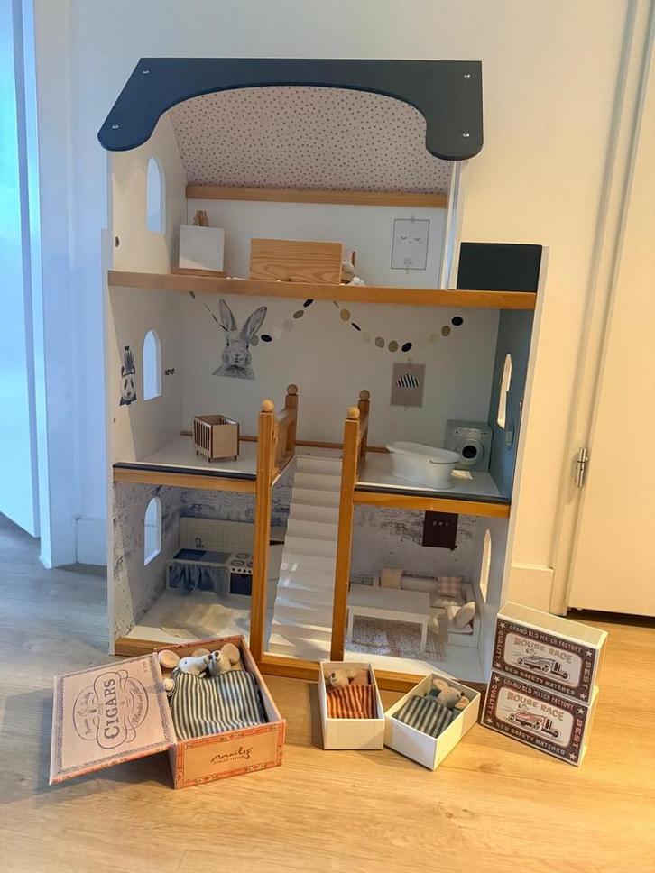 Maileg Muizen in Poppenhuis, Kinderen en Baby's, Speelgoed | Knuffels en Pluche, Zo goed als nieuw, Overige typen, Ophalen