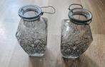 2 Glazen Vaasjes Voor Op Te Hangen, Overige kleuren, Ophalen of Verzenden, Minder dan 50 cm, Glas