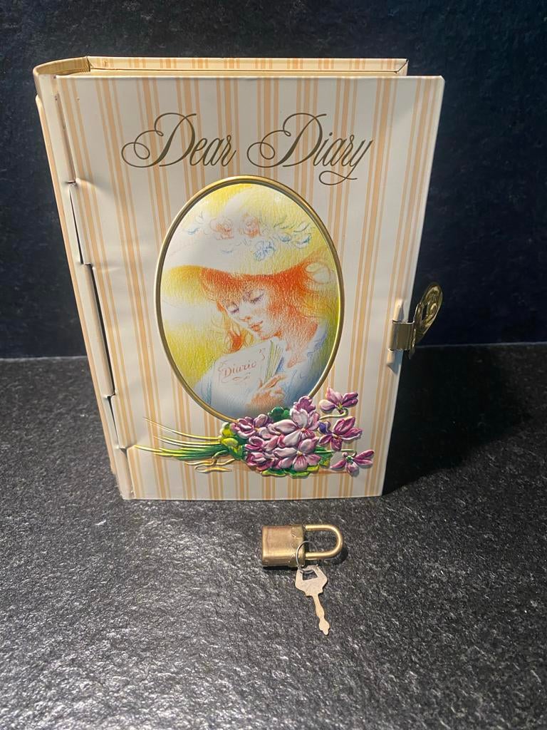 Vintage Blikken Spaarpot 'Dear Diary', Verzamelen, Ophalen of Verzenden, Zo goed als nieuw, Overige, Overige merken