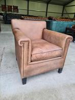 Strakke Chesterfield fauteuil taupe bruin  + BEZORGING!!!, Huis en Inrichting, Fauteuils, ., Chesterfield, 75 tot 100 cm, Ophalen of Verzenden
