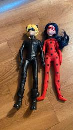 Bandai figuren miraculous lady bug en cat noir, Ophalen of Verzenden, Zo goed als nieuw, Pop