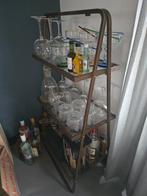 Goudkleurig Drankenkabinet met 3 Glasplaten, Ophalen, Zo goed als nieuw