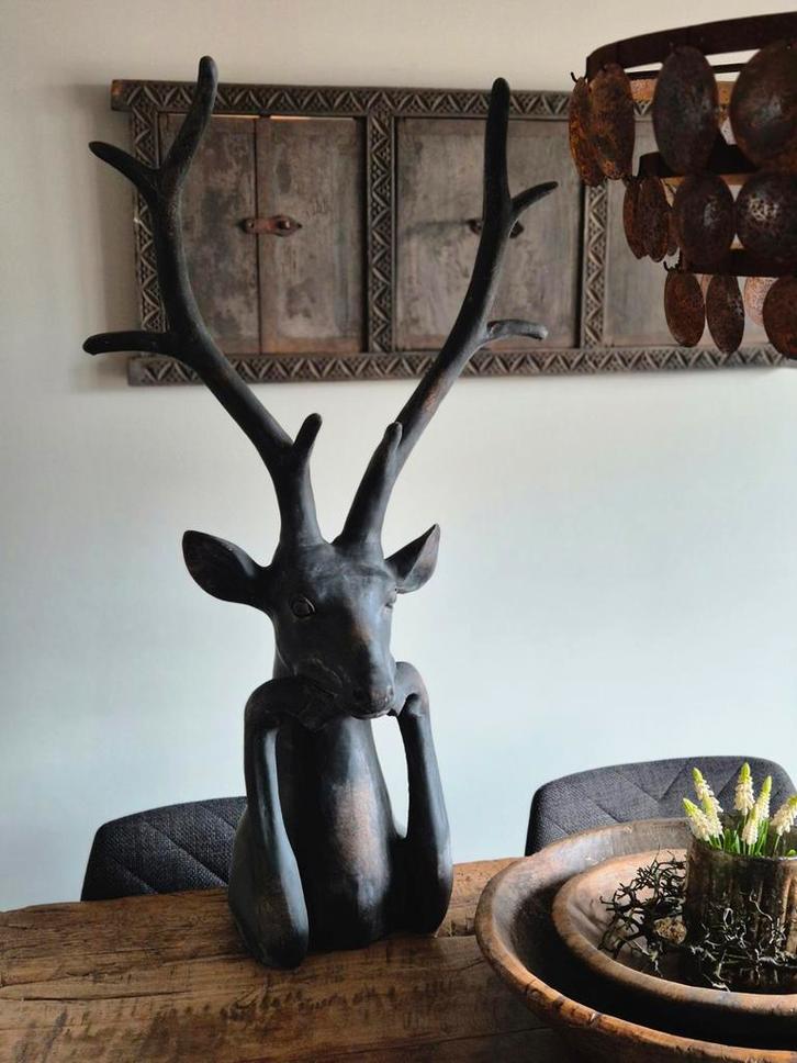 Sober landelijk countryfield hert 1 meter hoog, Huis en Inrichting, Woonaccessoires | Wanddecoraties, Nieuw, Ophalen
