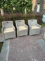 Wicker Tuinstoelen - Set van 3, Ophalen, Gebruikt, 3 zitplaatsen, Wicker