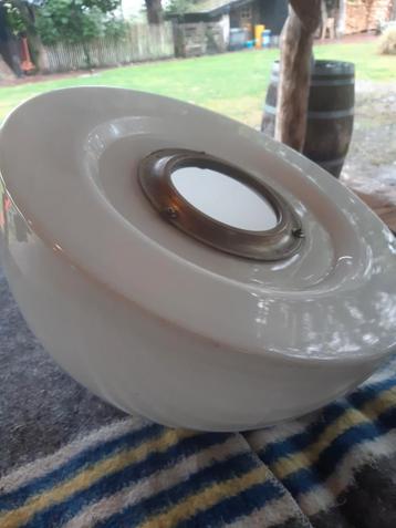 Antieke Hamolite glazen lampenkap Frans Hamers plafondlamp! beschikbaar voor biedingen