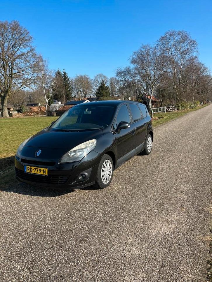Renault Grand Scenic 1.6 16V 81KW 7P 2009 Zwart, Auto's, Renault, Particulier, Grand Scenic, Adaptive Cruise Control, Airbags