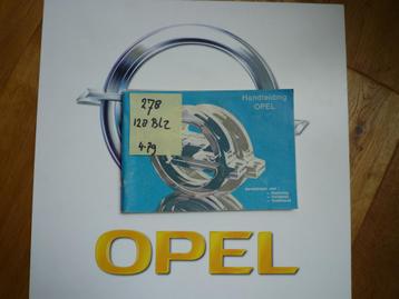 Opel Kadett Manta Ascona Rekord Instructieboekje nr 278 beschikbaar voor biedingen