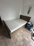 Steigerhouten bed Grijs 137x212 met lattenbodem en lade, Huis en Inrichting, Ophalen, Gebruikt, Steigerhout, 140 cm