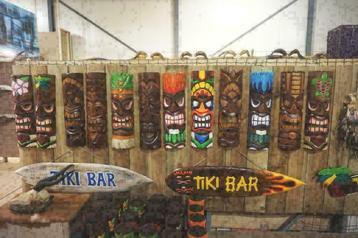 Tiki masker 50cm van hout veel verschillende modellen! beschikbaar voor biedingen