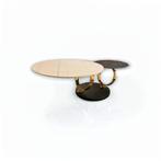 NIEUW - Luxe draaibare Salontafel ODESSA - RVS gouden poten, Ophalen of Verzenden, Nieuw, Rechthoekig, Minder dan 50 cm
