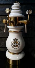 Warsteiner Bier tap porselein dubbele kraan (FH6098), Verzamelen, Biermerken, Ophalen