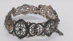 Zilveren Art Nouveau Armband met Granaat - 835 Zilver, Ophalen of Verzenden, Zilver, Zilver, Met edelsteen