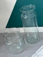 2 grote glazen vazen, Ophalen, Overige kleuren, Minder dan 50 cm, Glas