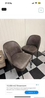 4 Wood Vogue Eetkamerstoelen - antraciet Zo Goed Als Nieuw, Huis en Inrichting, Stoelen, Ophalen, Overige kleuren, Zo goed als nieuw