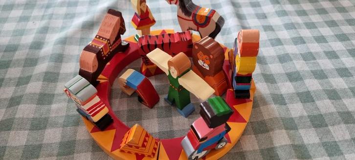 Houten Speelgoed Mobiel - Circus Thema, Kinderen en Baby's, Speelgoed | Babyspeelgoed, Zo goed als nieuw, Mobiel, Ophalen of Verzenden