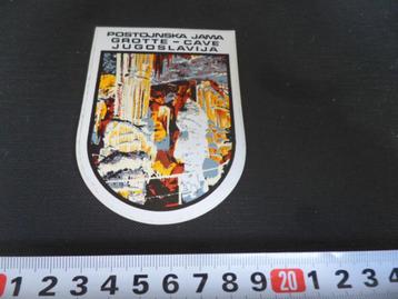 sticker joegoslavië grotten van postojna postojnska jama beschikbaar voor biedingen