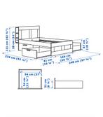 Z.g.a.n. IKEA BRIMNES 2 persoons zwart bed, Huis en Inrichting, Slaapkamer | Bedden, Zwart, Tweepersoons, Ophalen of Verzenden