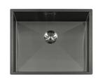 Lorreine 52WT-GunMetal worktop rvs spoelbak gun metal 52x42c, Overige kleuren, Nieuw, Minder dan 100 cm, 25 tot 50 cm