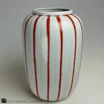 Fel gestreepte vintage fat lava vaas Germany, Ophalen of Verzenden