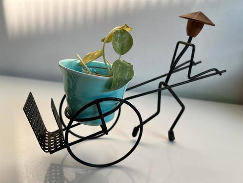 Vintage Deens Laurids Lønborg Riksja Bloempothouder Jaren 50, Antiek en Kunst, Kunst | Designobjecten, Ophalen of Verzenden