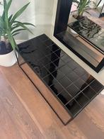 Stijlvolle zwarte bijzettafel met tegels, Huis en Inrichting, Tafels | Salontafels, Ophalen, Gebruikt, 50 tot 100 cm, 100 tot 150 cm